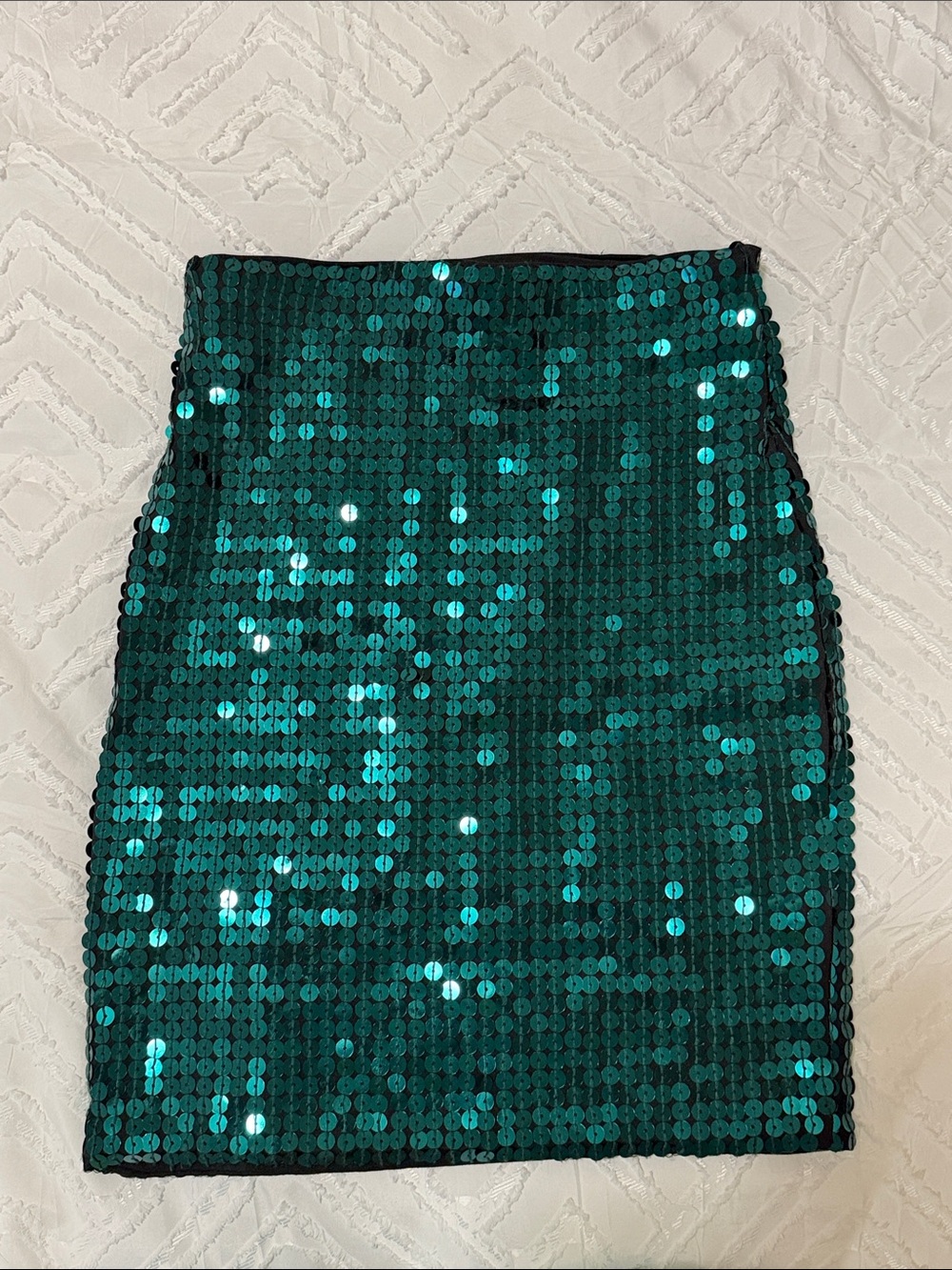 NWOT Teal Sequin Mini Skirt